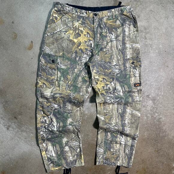 Realtree Baggy Camouflage Pants Mens XL 40" Camo Outdoors Wide Leg Walls Cargos - Picture 2 of 4